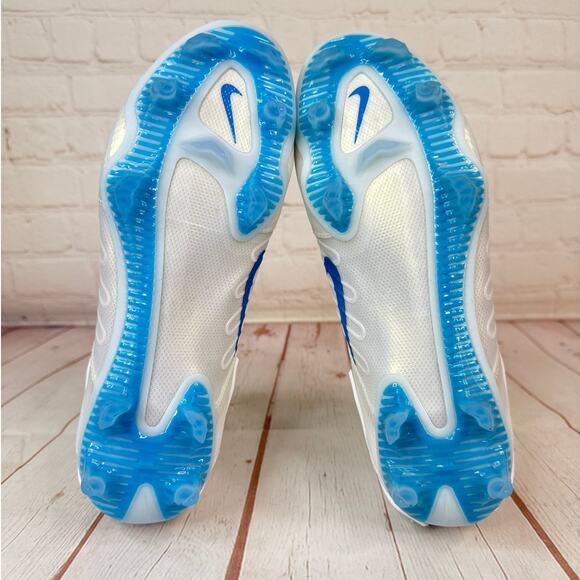 Nike Huarache 9 Elite LAX SE White Blue Lacrosse Cleats Mens Size 7 (FV6149-100) - Picture 9 of 10